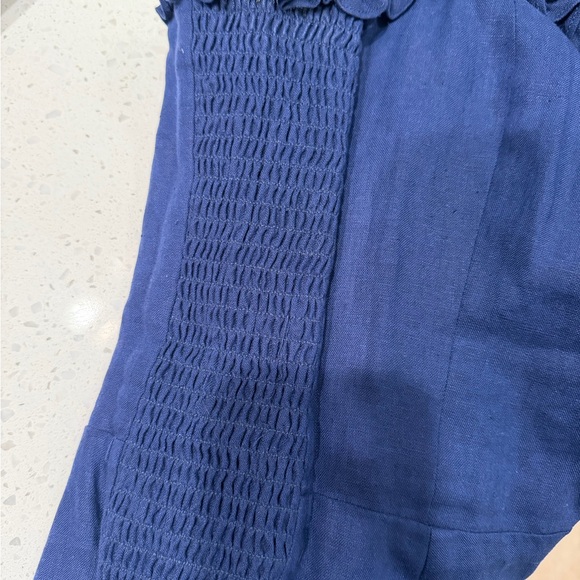 Reformation Navy Blue Ruffled Mini Dress - Picture 5 of 7